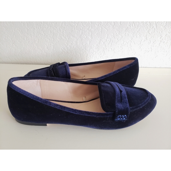 zara blue loafers